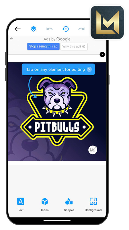 UI of Logo Maker : Logo Creator
